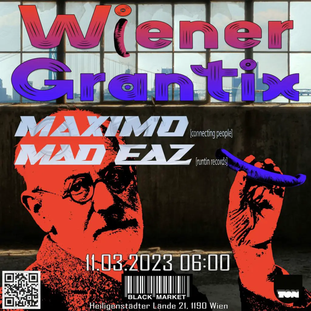 Flyer fÃ¼r: Black Market - WiENER GRANTiX // MAXiMO & MAD EAZ SPINNIN' IT UP