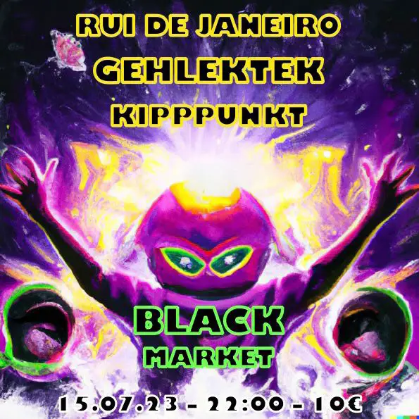 Flyer fÃ¼r: Black Market - RUI DE JANEIRO, GEHLEKTEK, KIPPPUNKT