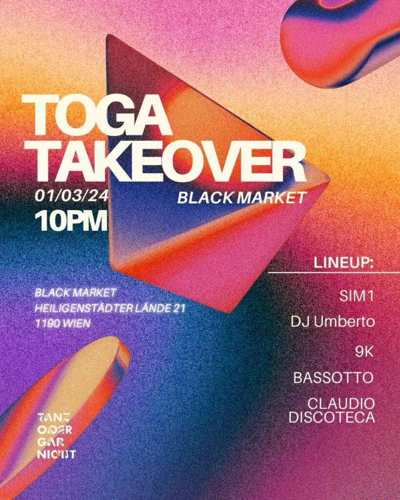 Flyer fÃ¼r: Black Market - TOGA TAKEOVER
